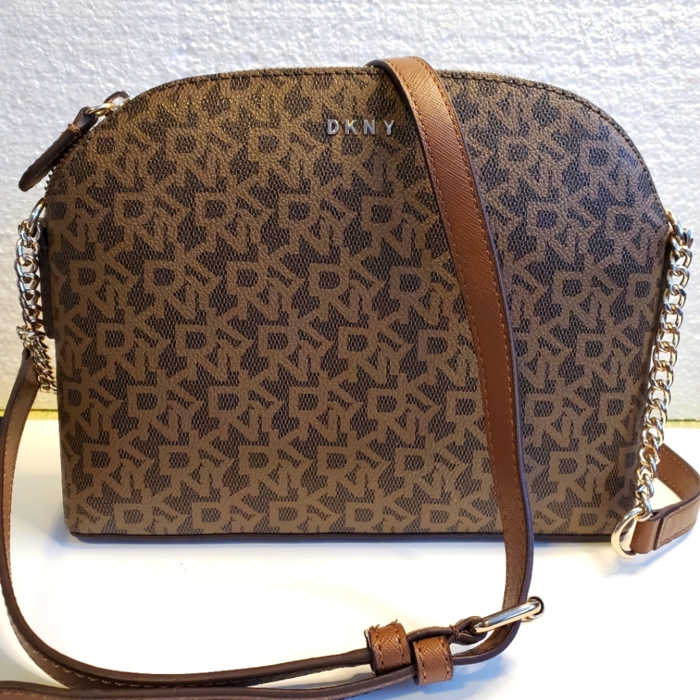 DKNY Women's Corrie Signature Logo Dome Crossbody